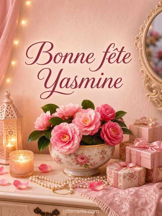Carte bonne fĂȘte Yasmine