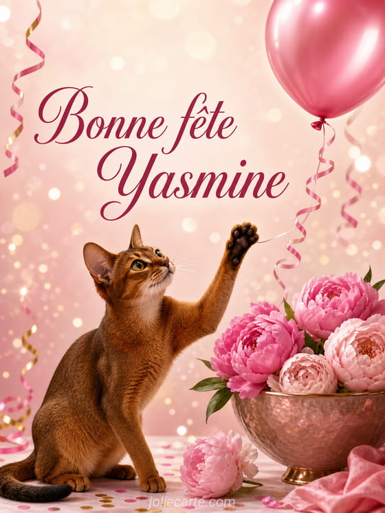 Carte bonne fĂȘte Yasmine