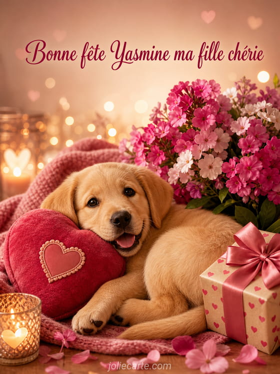 Carte bonne fĂȘte Yasmine