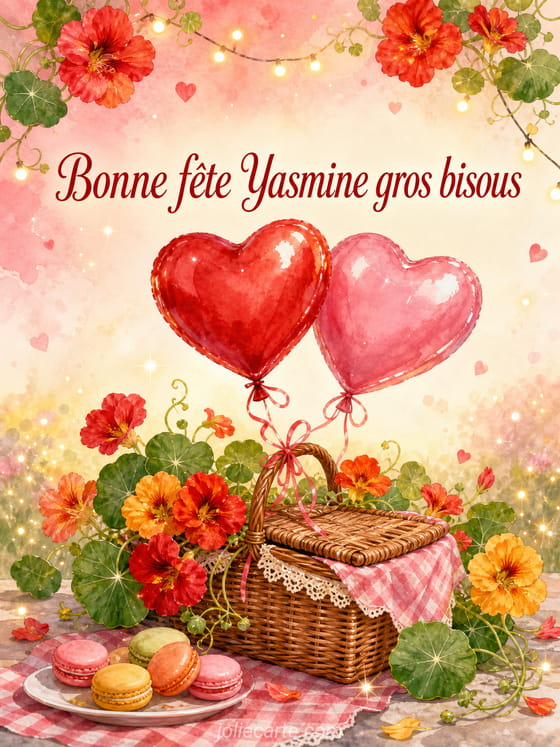 Carte bonne fĂȘte Yasmine