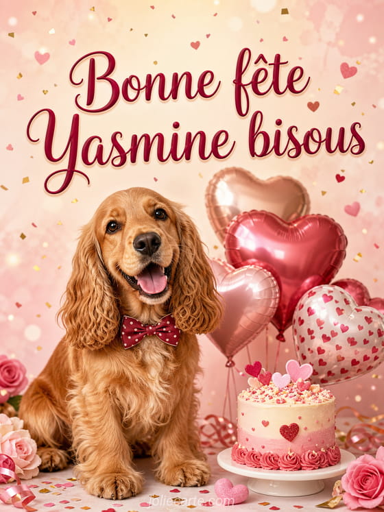Carte bonne fĂȘte Yasmine