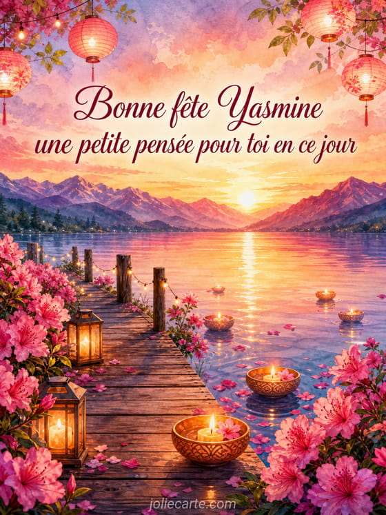 Carte bonne fĂȘte Yasmine