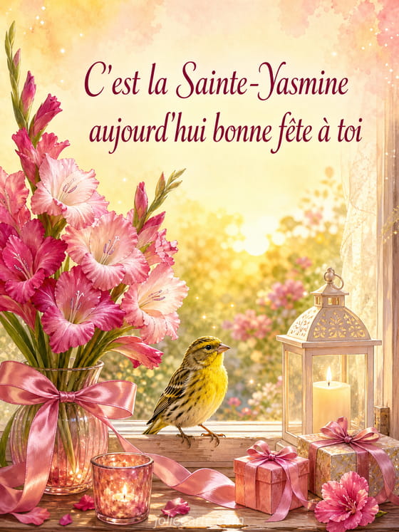 Carte bonne fĂȘte Yasmine
