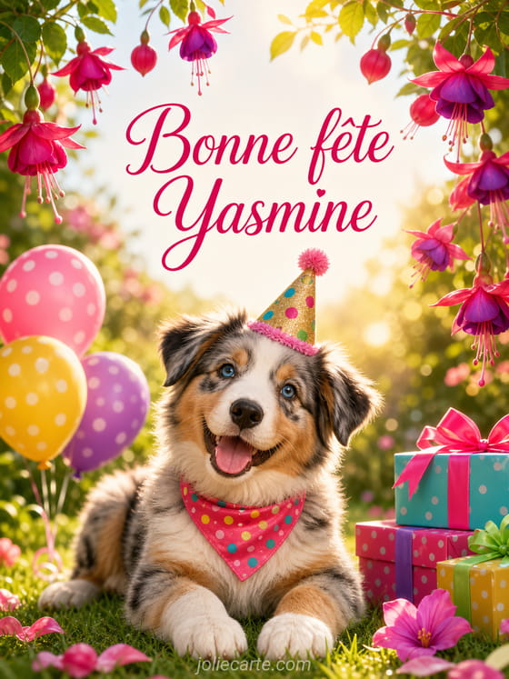 Carte bonne fĂȘte Yasmine