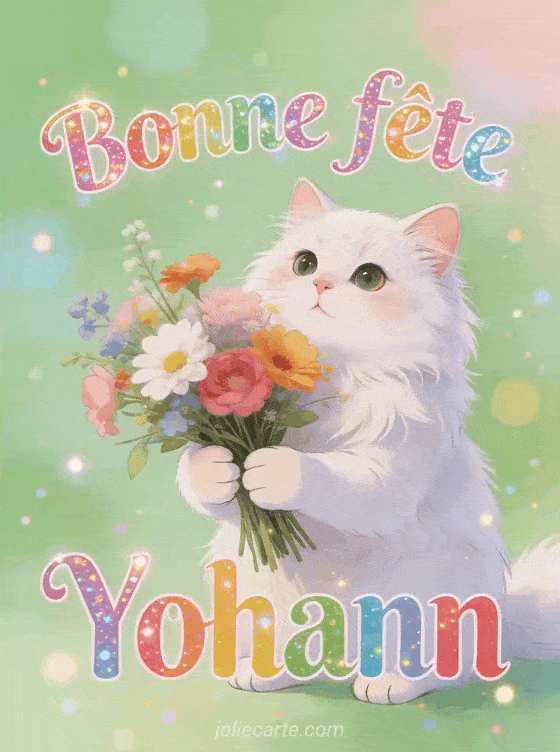 Bonne fête Yohann - Bonne fete yohann chat
