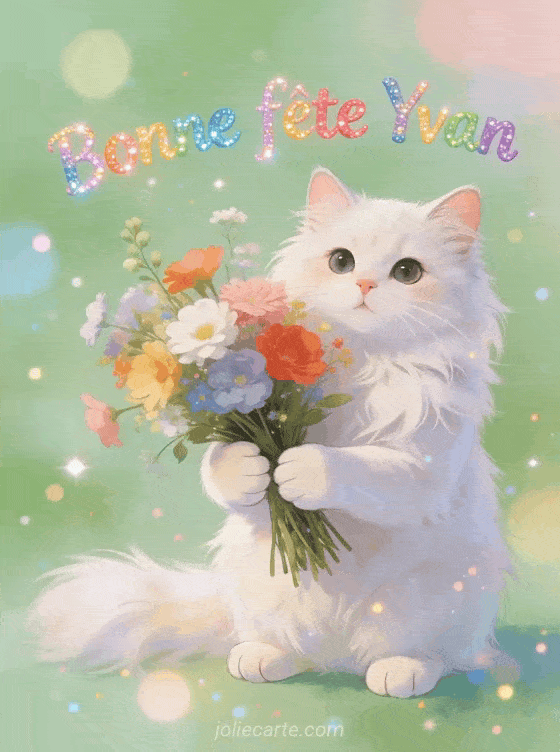 Bonne fête Yvan - Bonne fete yvan chat