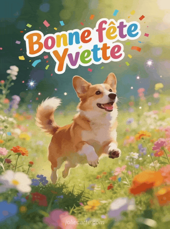 Bonne fête Yvette - Yvette gif bonne fete gratuit