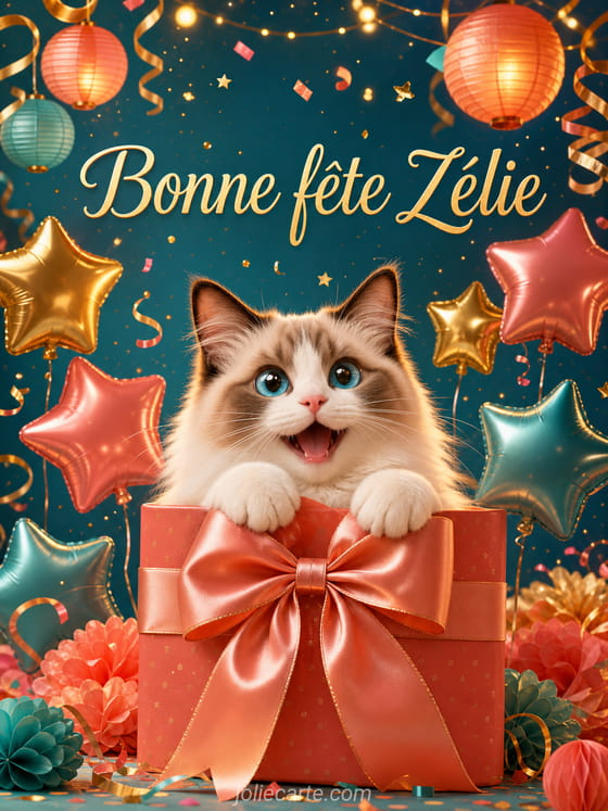 Carte bonne fĂȘte ZĂ©lie