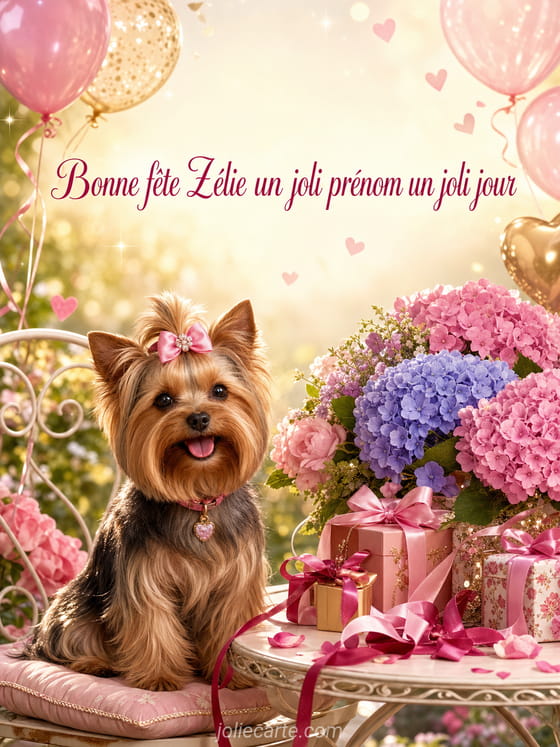 Carte bonne fĂȘte ZĂ©lie