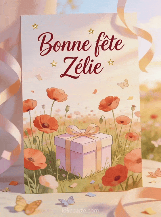 Bonne fête Zélie - Bonne fete zelie fille