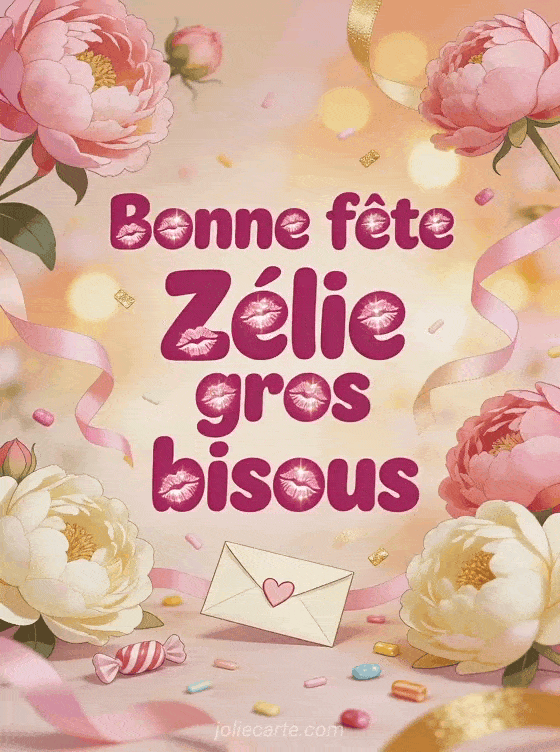 Bonne fête Zélie - Bonne fete zelie gros bisous