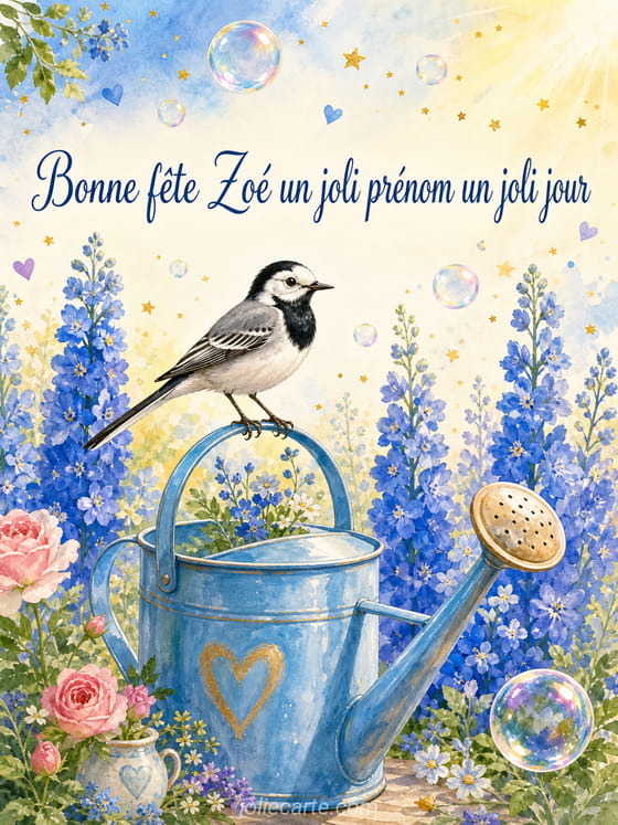 Carte bonne fête Zoé