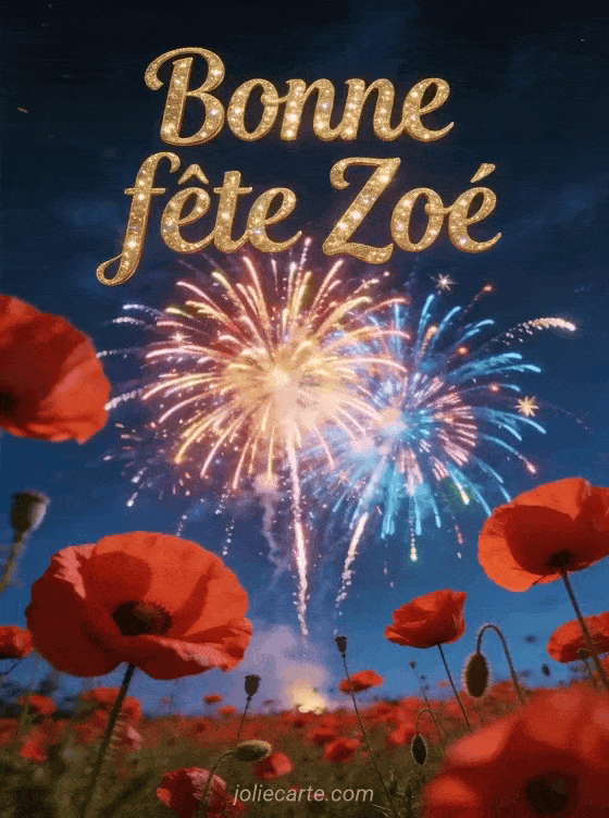 Bonne fête Zoé - Zoe bonne fete image