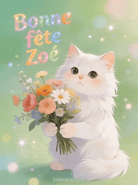 Bonne fête Zoé - Zoe gif bonne fete