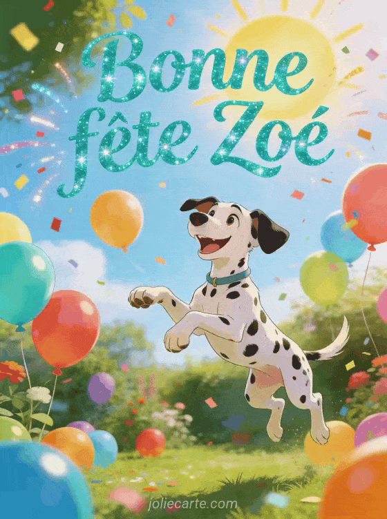 Bonne fête Zoé - Bonne fete zoe gif