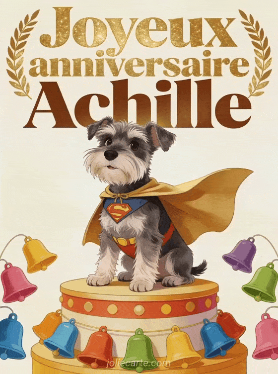 Joyeux anniversaire Achille - Carte joyeux anniversaire achille gratuite