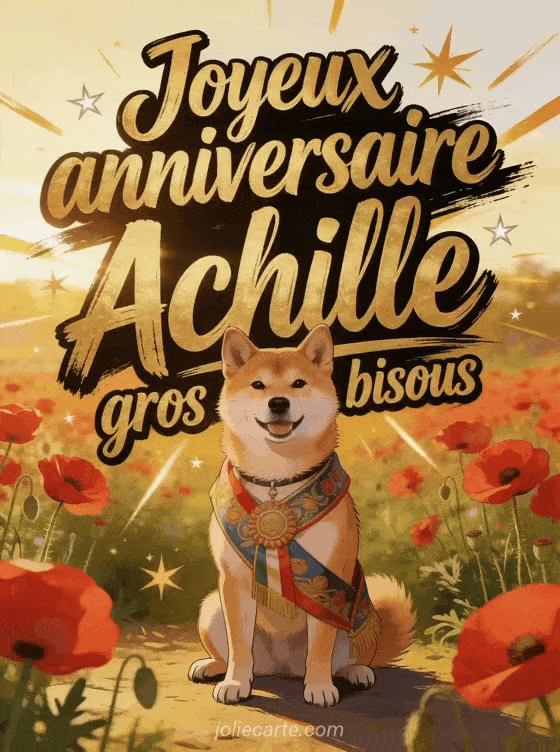 Joyeux anniversaire Achille - Joyeux anniversaire achille gros bisous