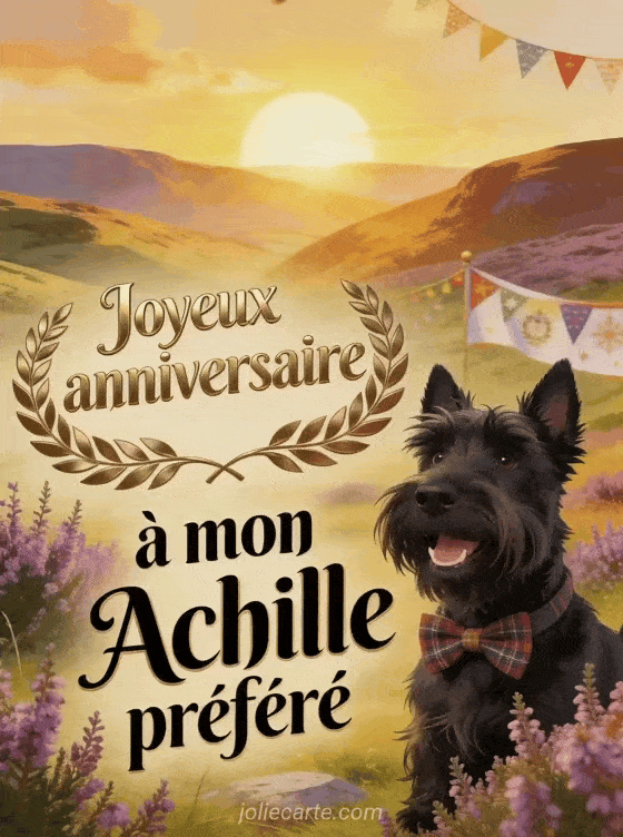 Joyeux anniversaire Achille - Carte joyeux anniversaire achille