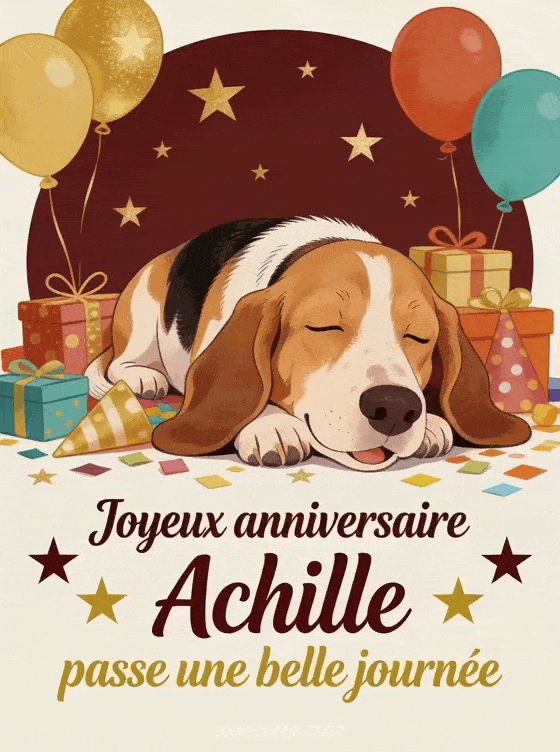 Joyeux anniversaire Achille - Joyeux anniversaire achille bisous