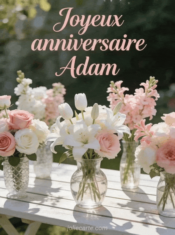 Joyeux anniversaire Adam - Adam fleurs
