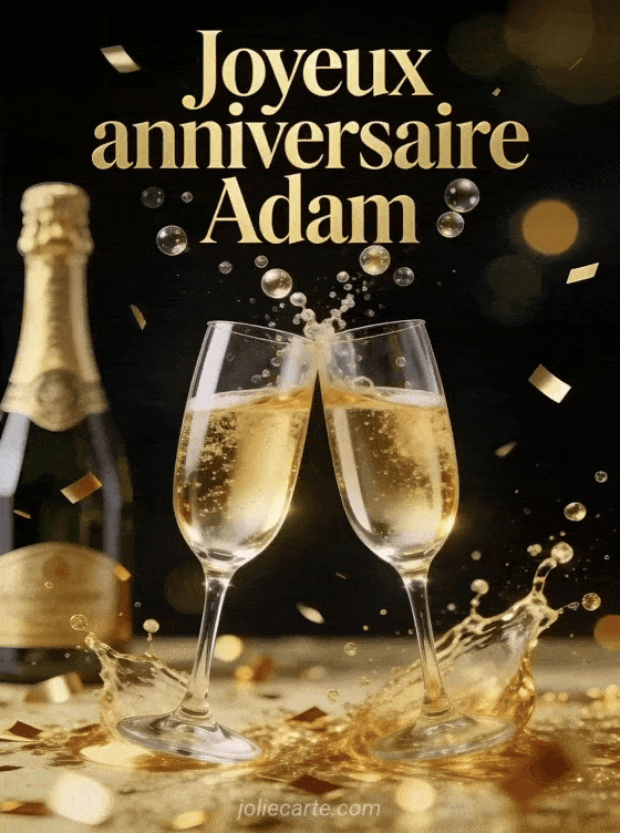 Joyeux anniversaire Adam - Adam champagne