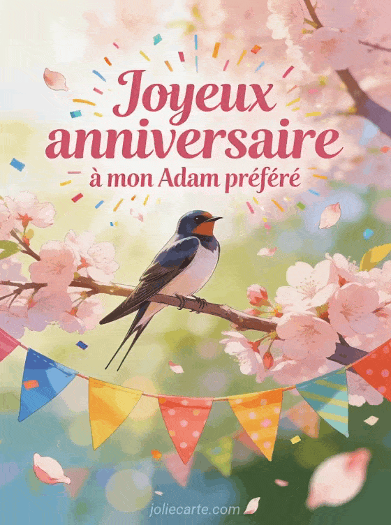 Joyeux anniversaire Adam - Carte joyeux anniversaire adam gratuite
