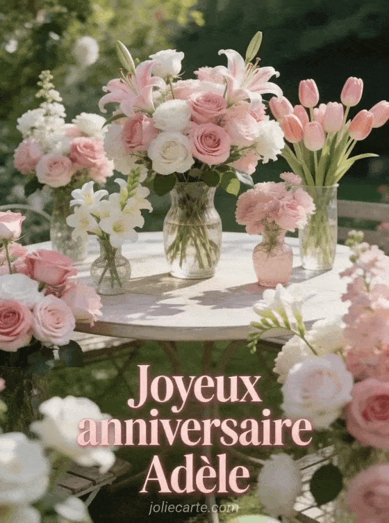 Joyeux anniversaire Adèle - Joyeux anniversaire adele fleurs