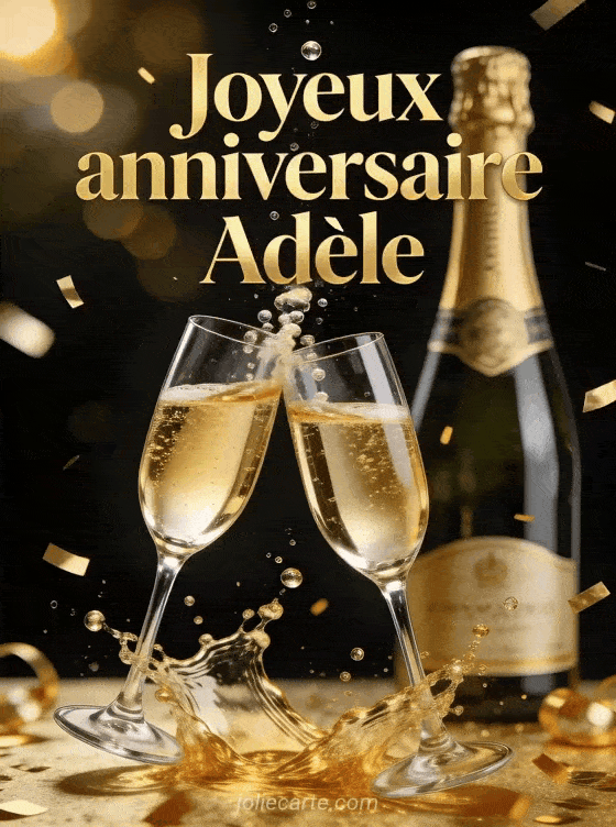 Joyeux anniversaire Adele - Adele champagne