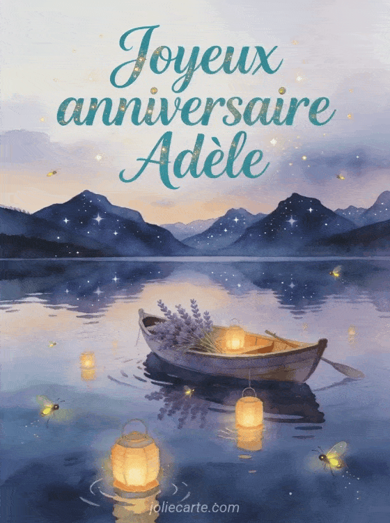 Joyeux anniversaire Adèle - Carte joyeux anniversaire adele gratuite