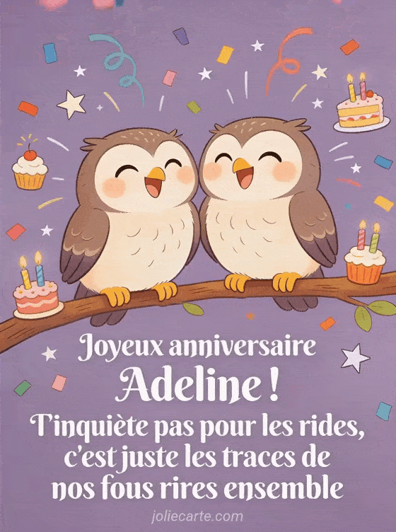 Joyeux anniversaire Adeline - Adeline rigolo