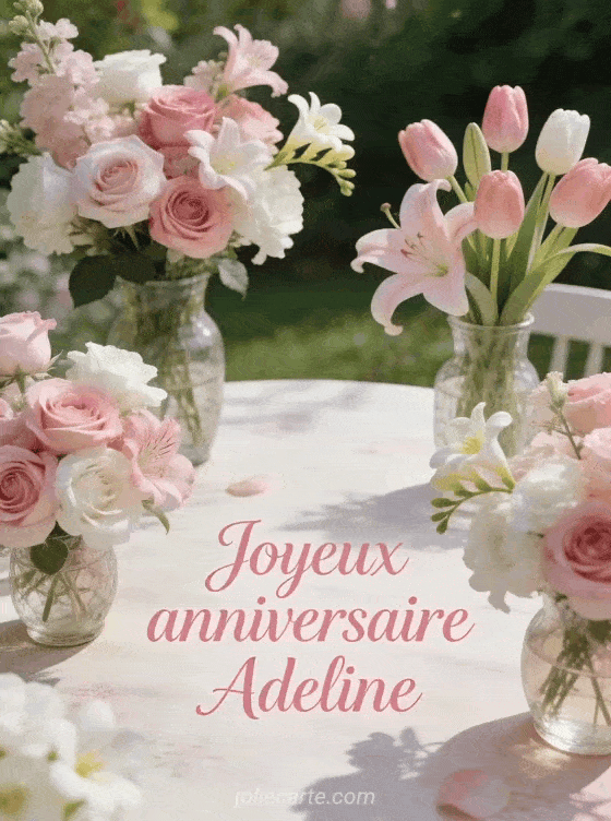 Joyeux anniversaire Adeline - Joyeux anniversaire adeline fleurs