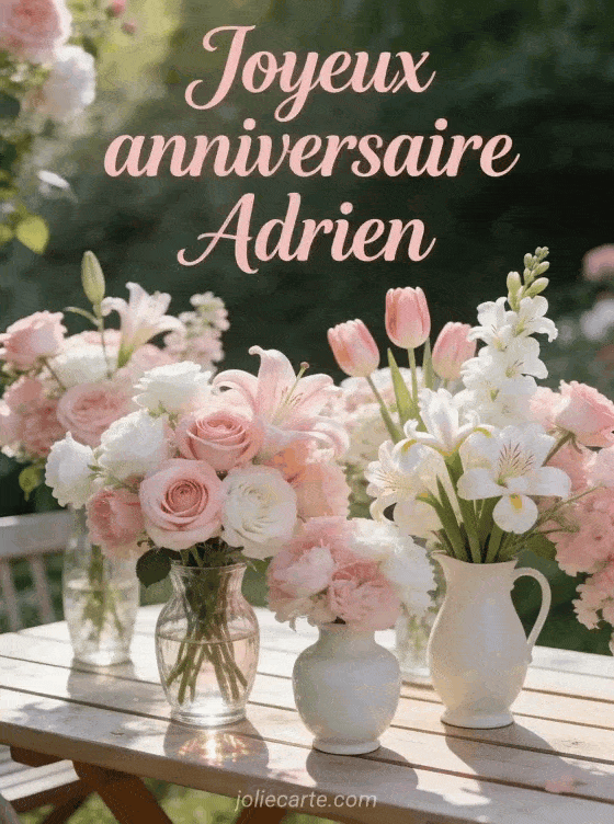 Joyeux anniversaire Adrien - Adrien fleurs