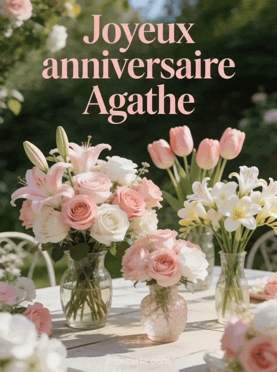 Joyeux anniversaire Agathe - Joyeux anniversaire agathe fleurs