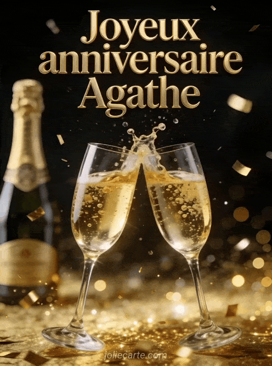 Joyeux anniversaire Agathe - Joyeux anniversaire agathe champagne