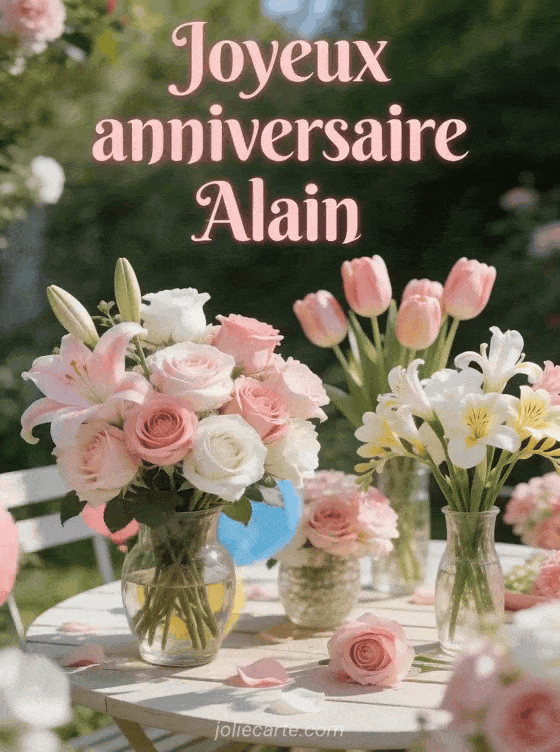 Joyeux anniversaire Alain - Joyeux anniversaire alain fleurs
