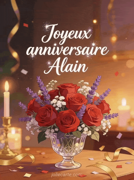 Joyeux anniversaire Alain - Joyeux anniversaire alain fleurs