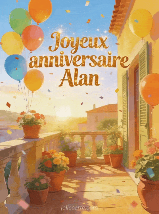 Joyeux anniversaire Alan - Carte joyeux anniversaire alan