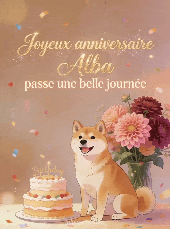 Joyeux anniversaire Alba - Carte joyeux anniversaire alba gratuite