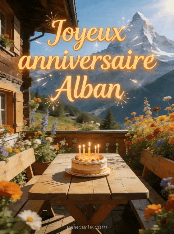 Joyeux anniversaire Alban - Carte joyeux anniversaire alban gratuite