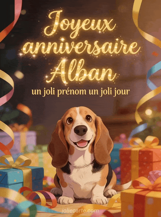 Joyeux anniversaire Alban - Carte joyeux anniversaire alban