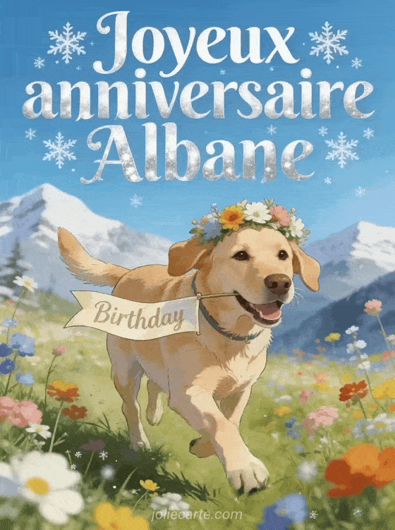 Joyeux anniversaire Albane - Carte joyeux anniversaire albane