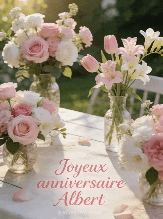 Joyeux anniversaire Albert - Albert fleurs