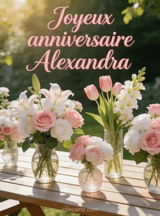 Joyeux anniversaire Alexandra - Joyeux anniversaire alexandra fleurs