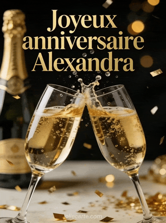 Joyeux anniversaire Alexandra - Joyeux anniversaire alexandra champagne
