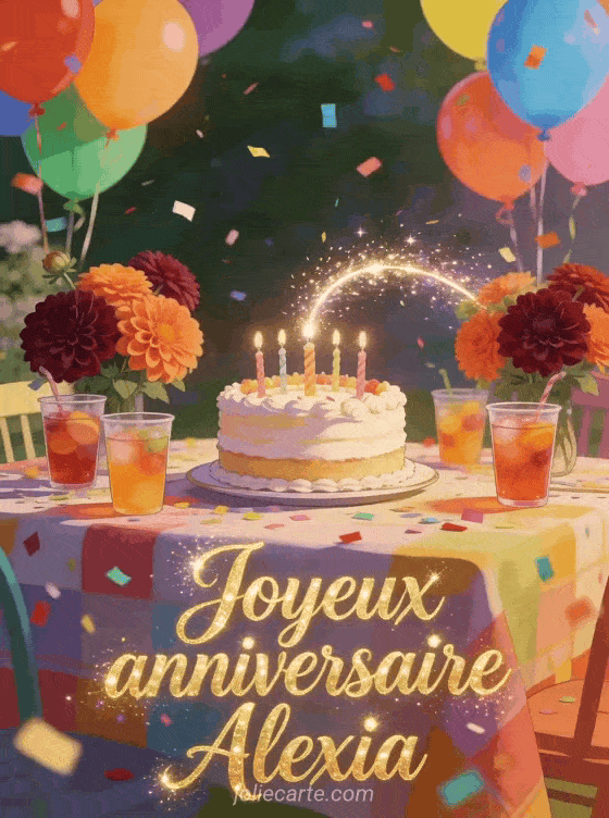 Joyeux anniversaire Alexia - Joyeux anniversaire alexia gif anime