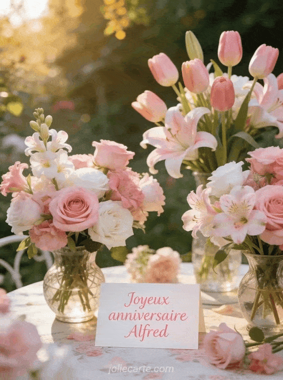 Joyeux anniversaire Alfred - Joyeux anniversaire alfred fleurs