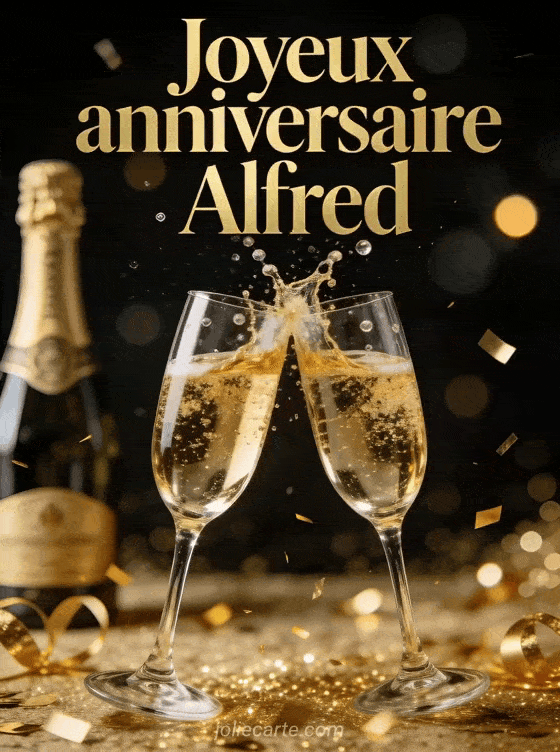 Joyeux anniversaire Alfred - Alfred champagne