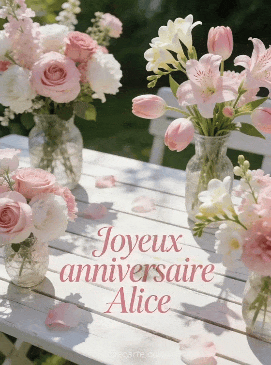 Joyeux anniversaire Alice - Joyeux anniversaire alice fleurs