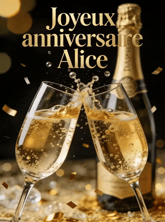 Joyeux anniversaire Alice - Alice champagne