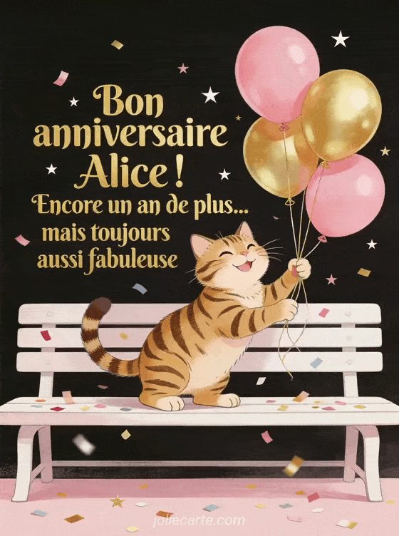 Joyeux anniversaire Alice - Bon anniversaire alice